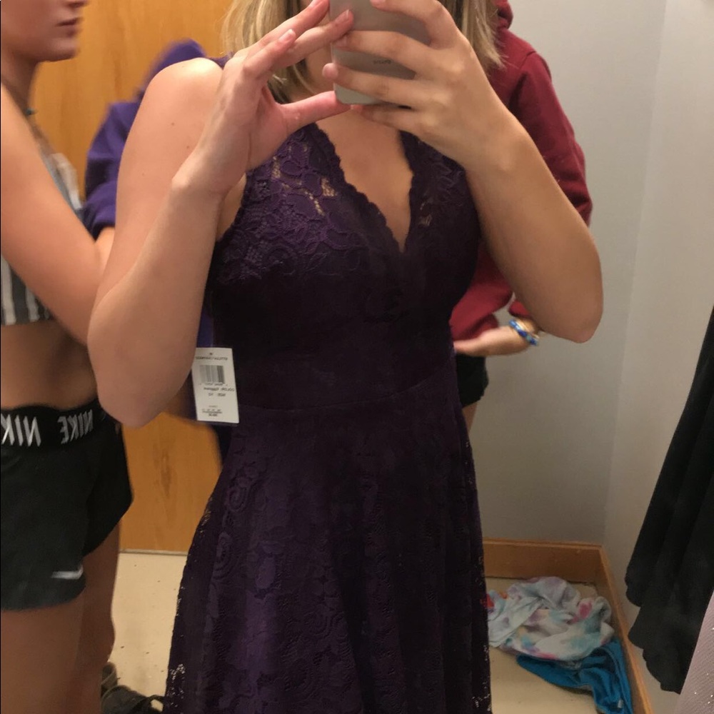 dark purple homecoming dress